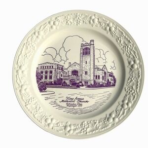 VTG Columbus Ohio King Avenue Methodist Church Collector Plate Homer Laughlin